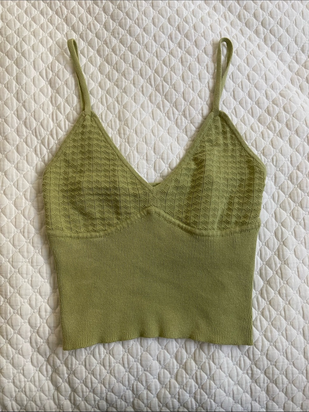 BILLABONG Olive Green Knit Cami Tank Top